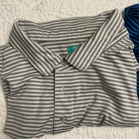 Pro Tour Short Sleeve Men’s Golf Coolplay Striped Performance Shirts Set of 3 - Picture 3 of 5